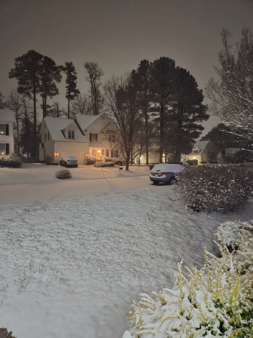 Winter snow at Central Virginia