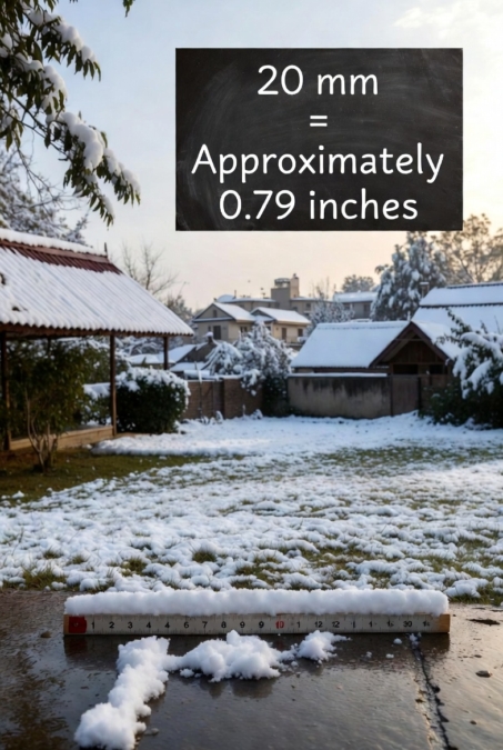 20mm Snowfall Inch Conversion