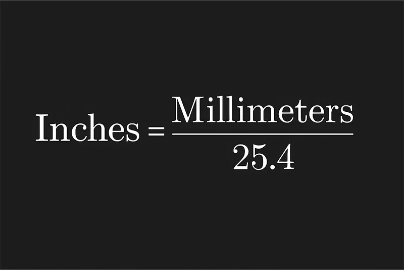 Convert 40mm to Inches