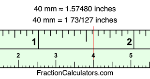 Convert 40mm to Inches