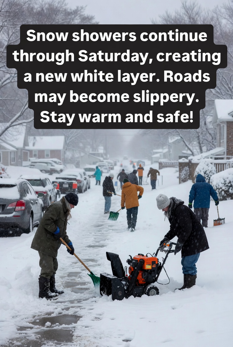 Snow Showers Forecasted to last until Saturday